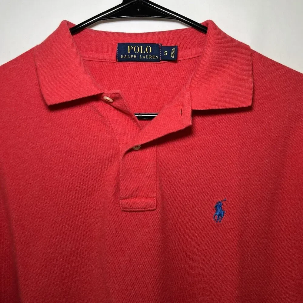 Polo by Ralph Lauren Red Polo Shirt with Blue Logo